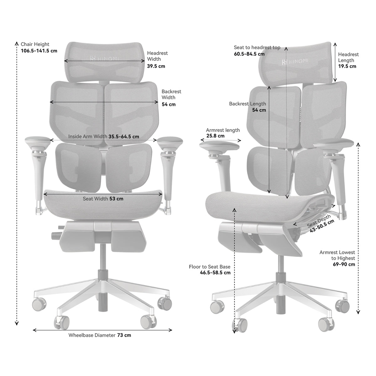 Hinomi X2 Pro Ergonomic Office Chair - Successor to X1